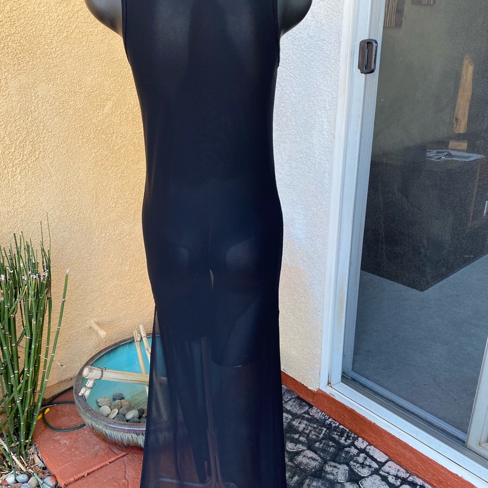 Black mesh dress
